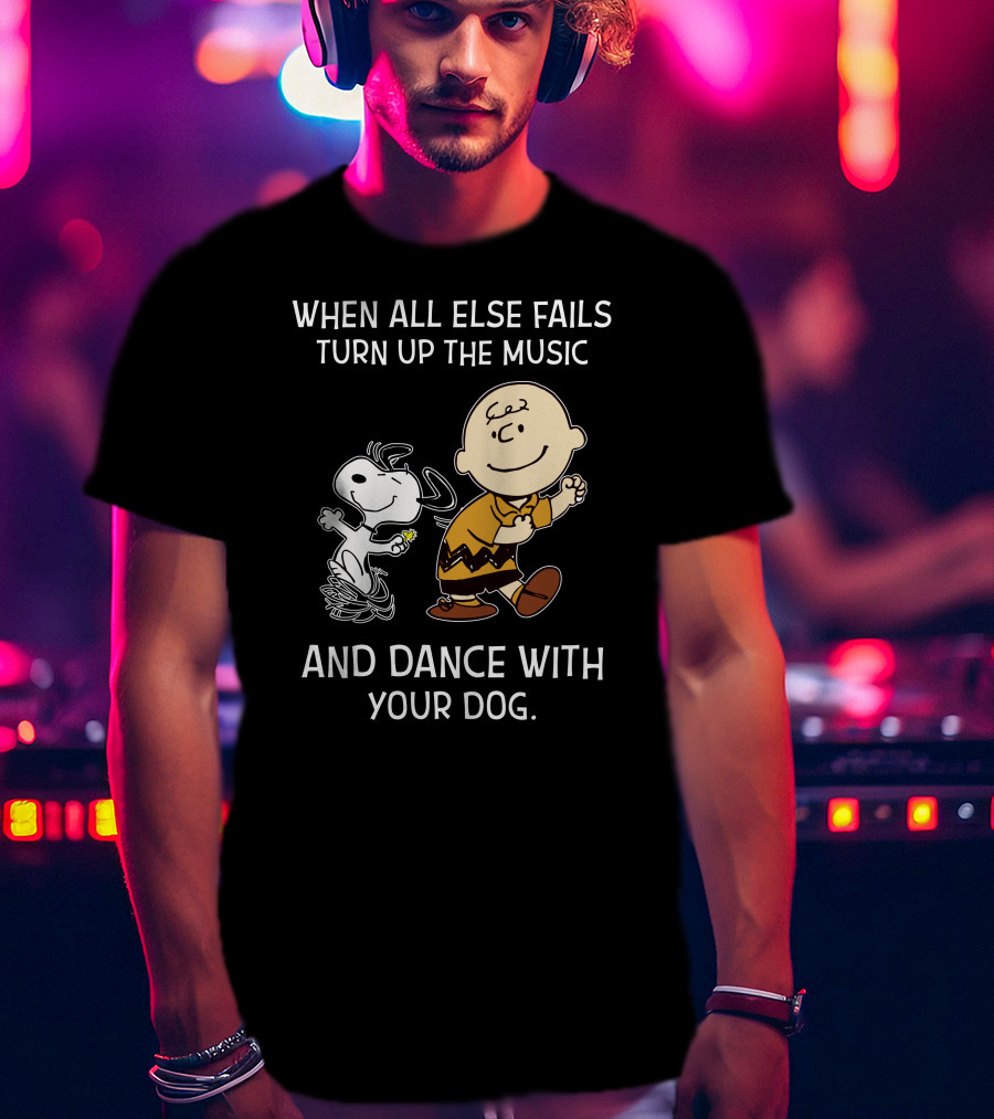 Dance With Your Dog Peanuts Charlie Brown Snoopy T-Shirt
