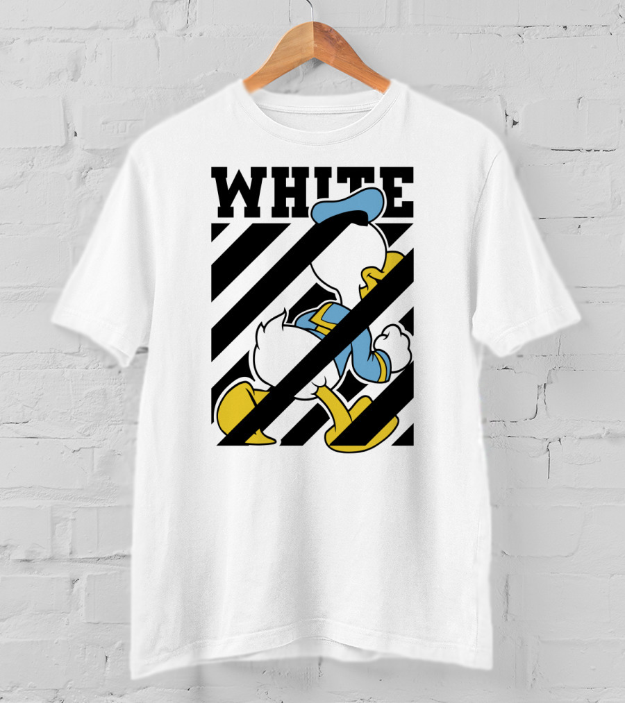 Donald Duck Off-White Stripes T-Shirt