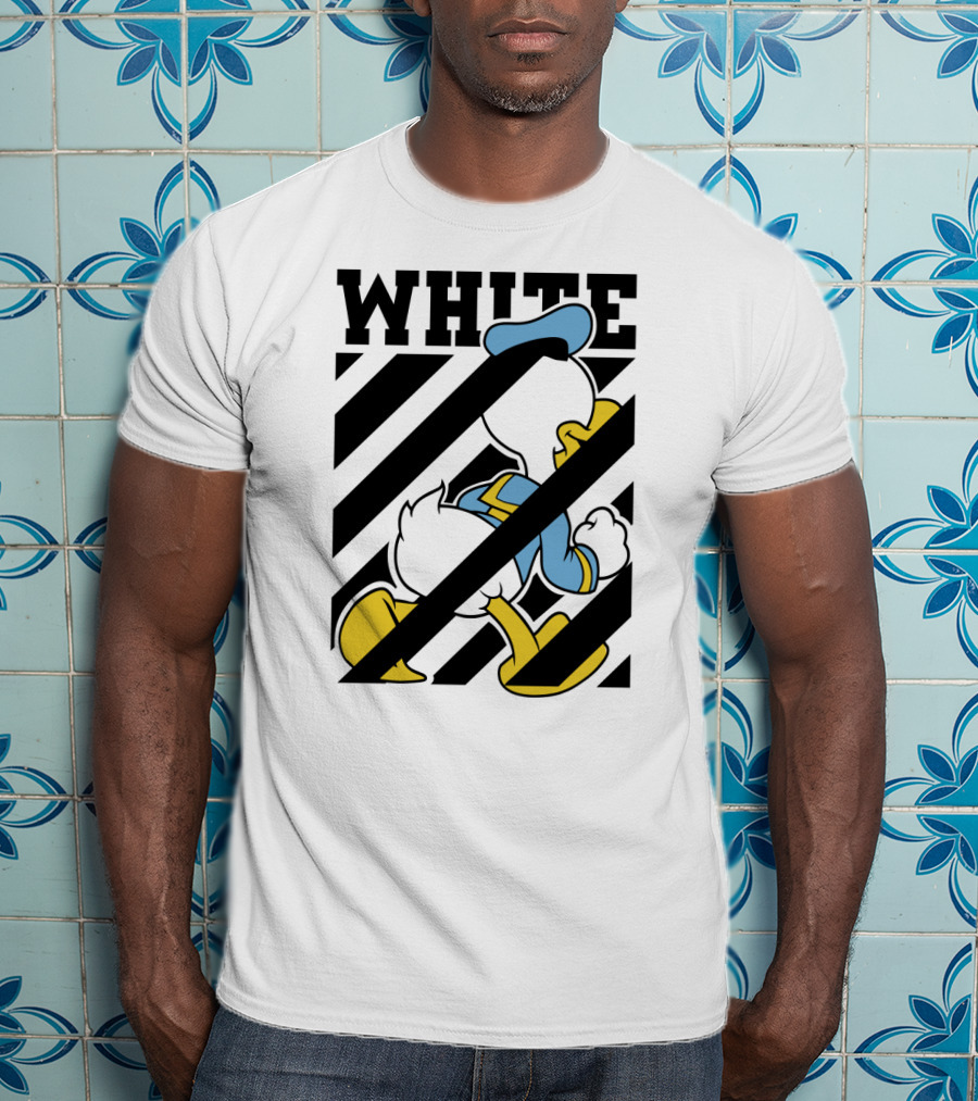 Donald Duck Off-White Stripes T-Shirt
