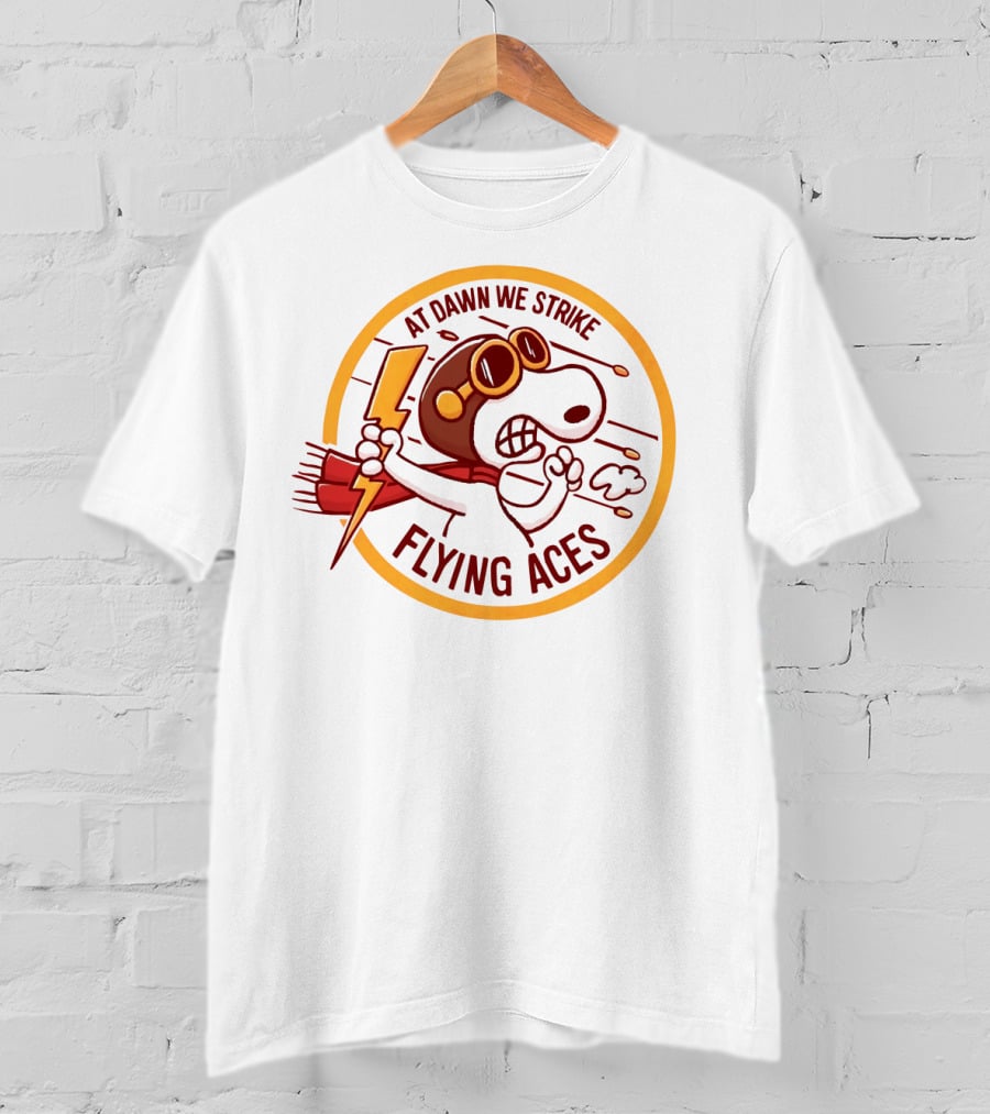 At Dawn We Strike Flying Aces T-Shirt