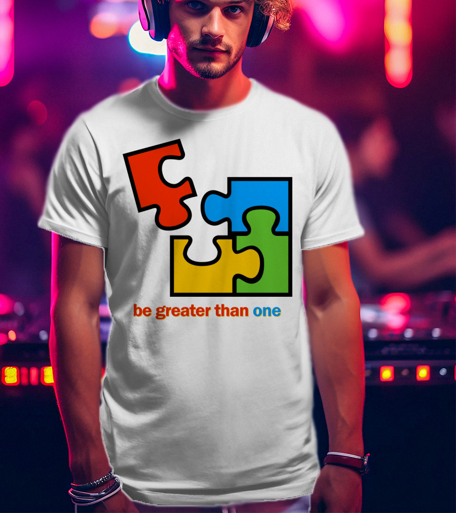 Office 2000 Be Greater Than One Puzzle Pieces T-Shirt