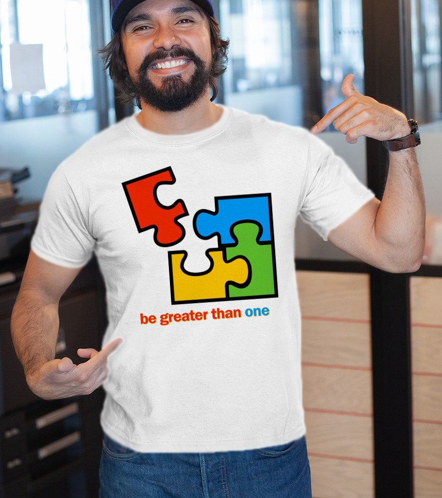 Office 2000 Be Greater Than One Puzzle Pieces T-Shirt