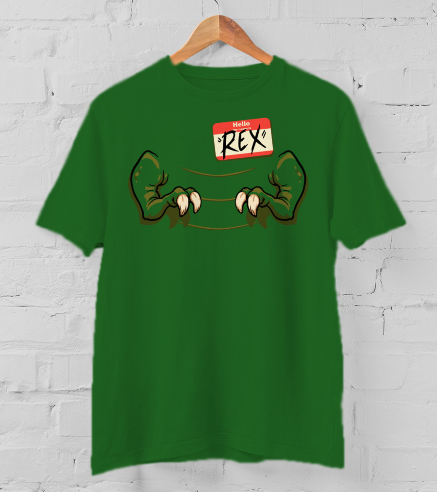 Hello My Name Is Rex Dinosaur Claws T-Shirt