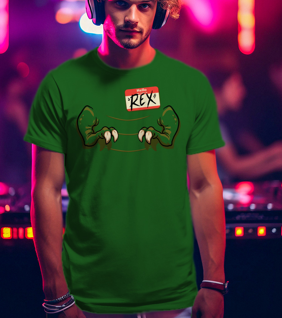 Hello My Name Is Rex Dinosaur Claws T-Shirt