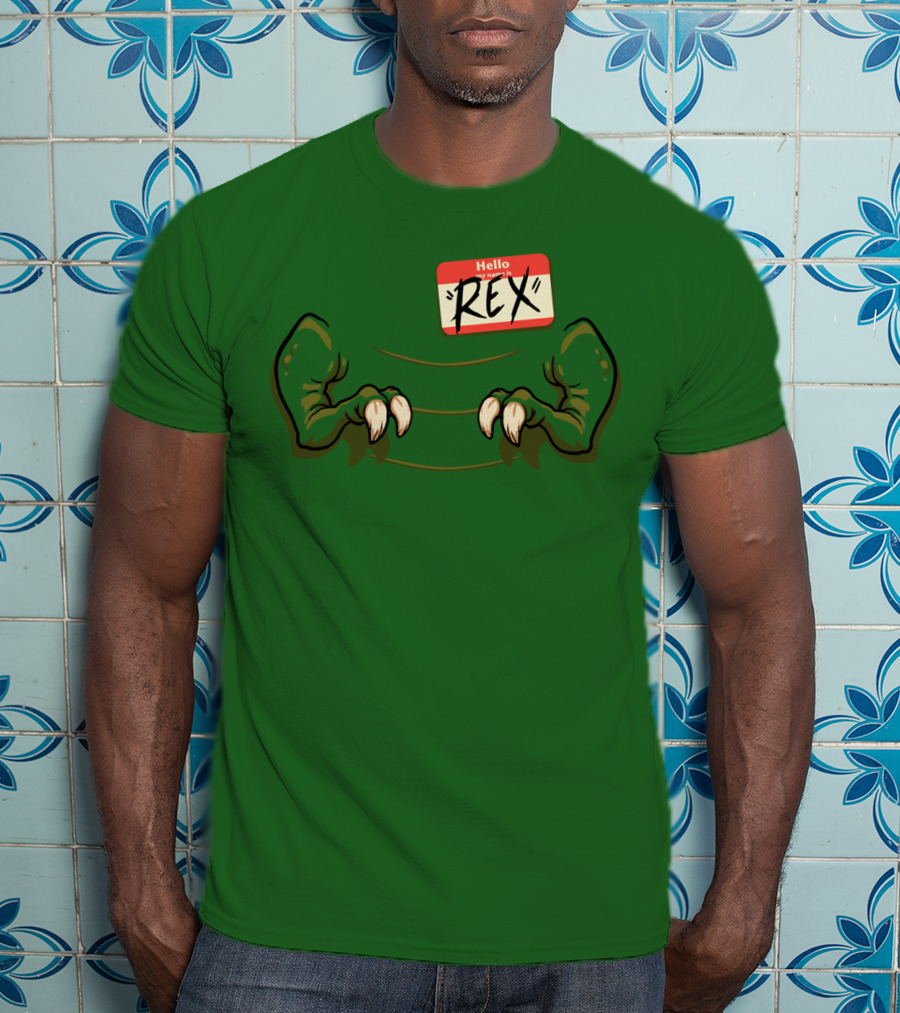 Hello My Name Is Rex Dinosaur Claws T-Shirt