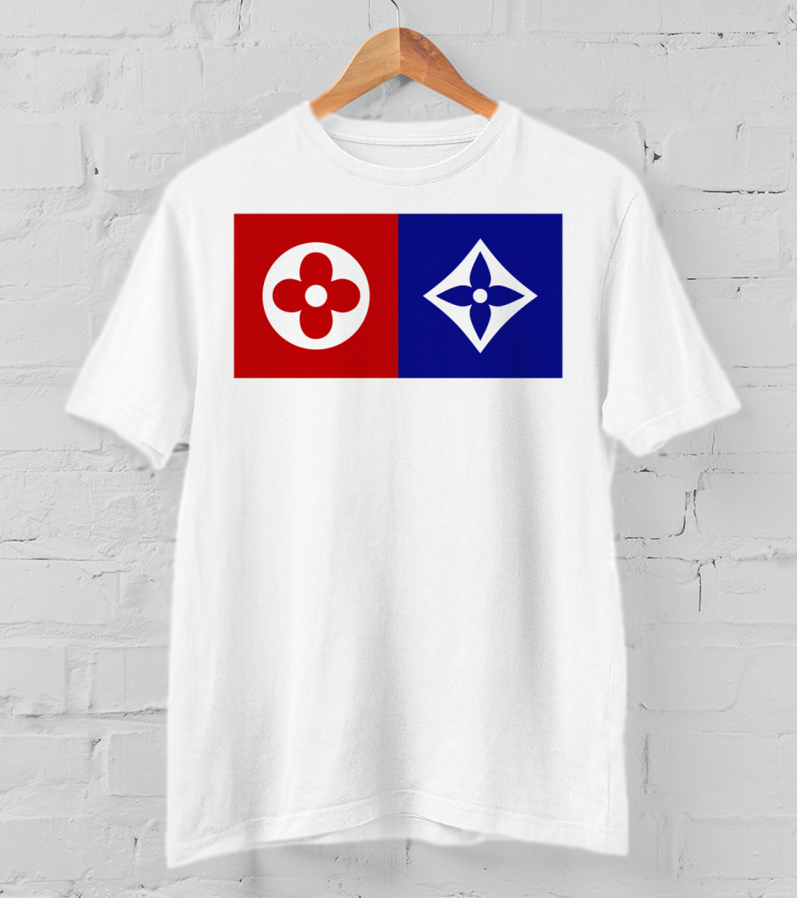 Best Dual Icon Flower Emblems T-Shirt