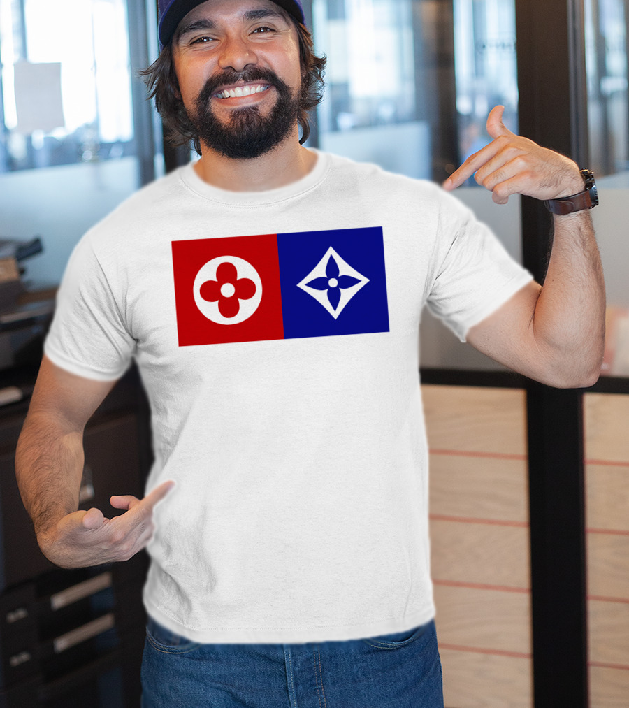 Best Dual Icon Flower Emblems T-Shirt