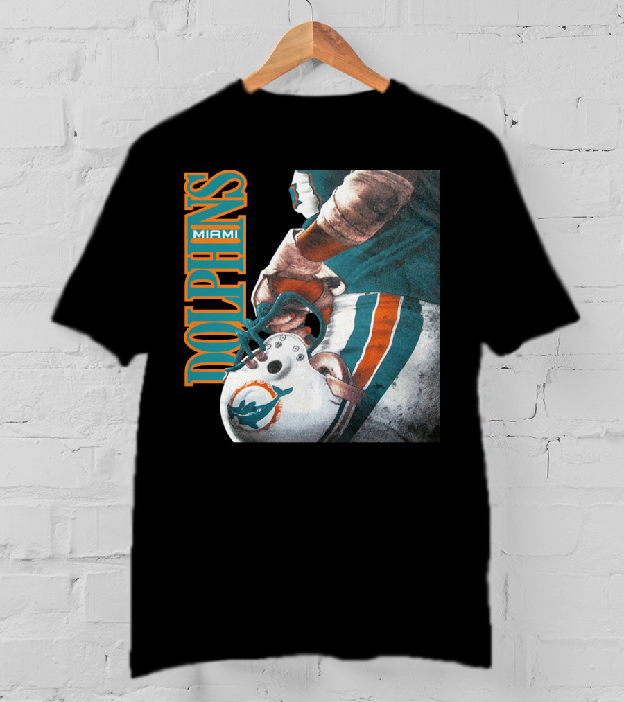 Miami Dolphins Football Helmet T-Shirt