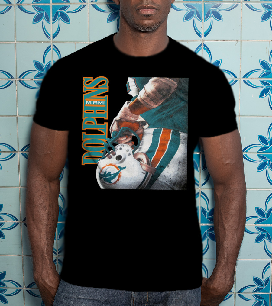 Miami Dolphins Football Helmet T-Shirt