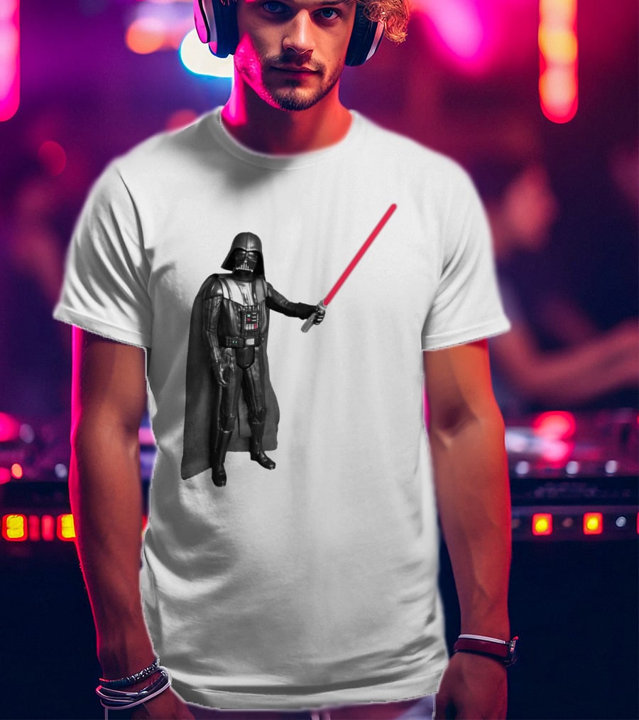 Darth Vader Star Wars Transparent Red Lightsaber Iconic Character T-Shirt