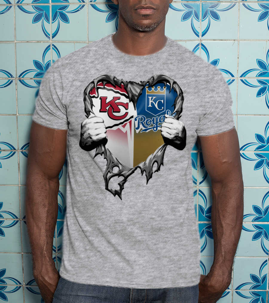 Kc Chiefs And Kc Royals Heart T-Shirt