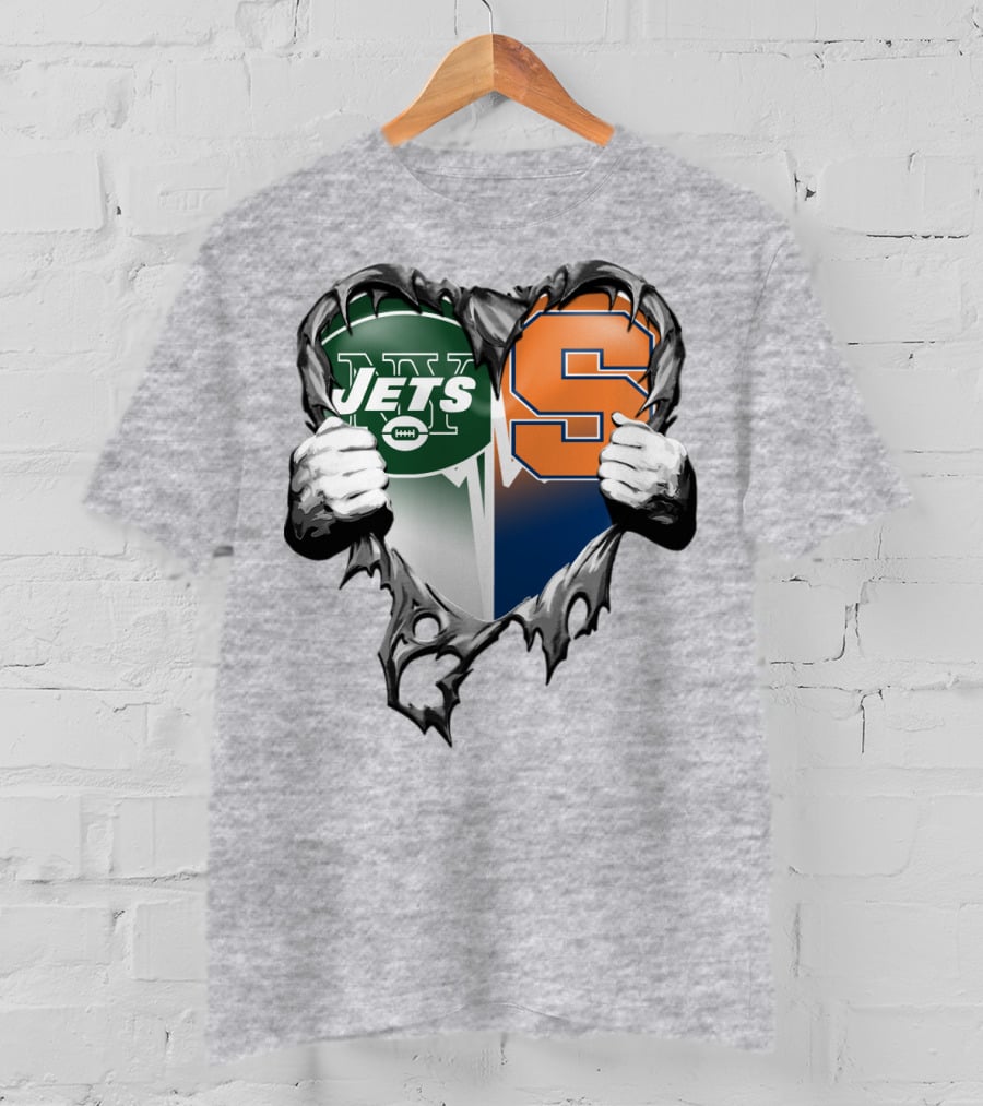 Jets Syracuse Split Heart T-Shirt