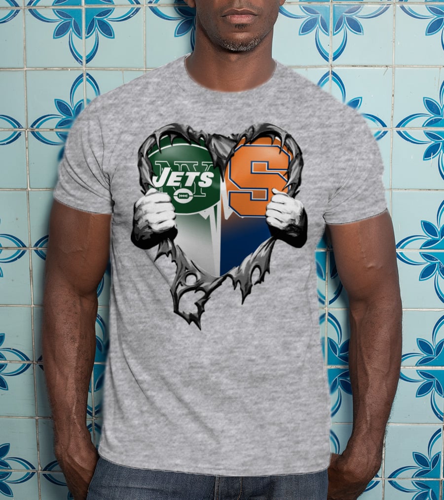 Jets Syracuse Split Heart T-Shirt