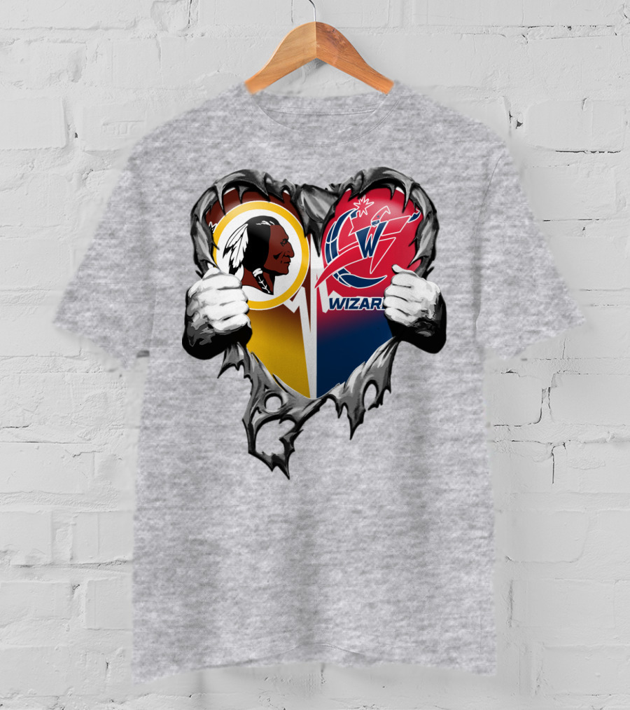Washington Redskins Wizards Heart T-Shirt