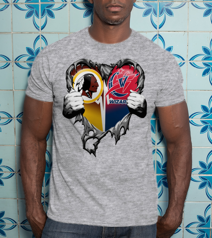 Washington Redskins Wizards Heart T-Shirt