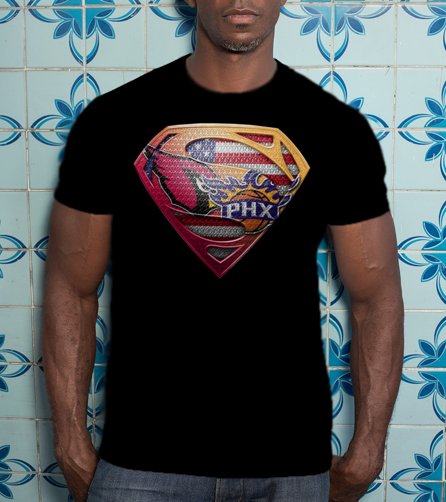 Superman Logo Phoenix Suns American Flag T-Shirt