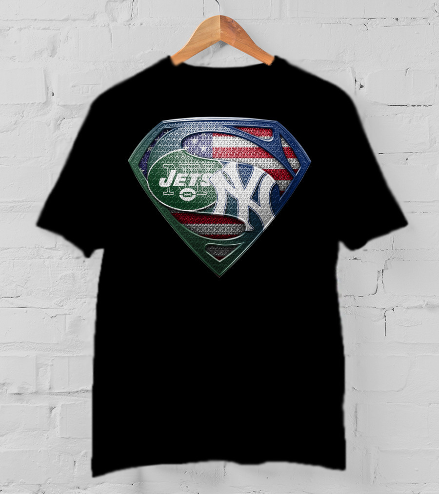 New York Jets Yankees Usa Shield T-Shirt