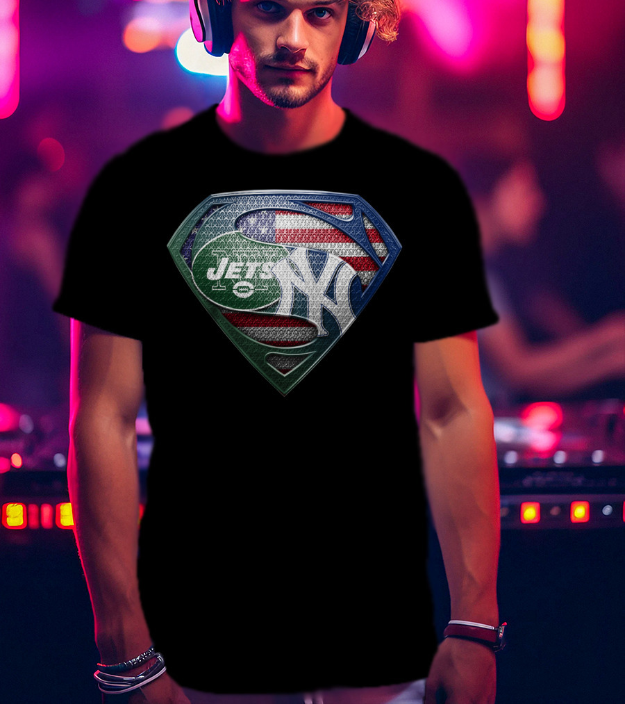 New York Jets Yankees Usa Shield T-Shirt