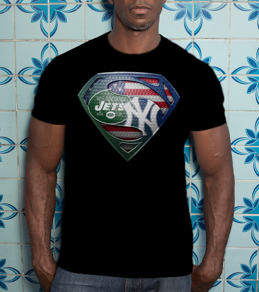 New York Jets Yankees Usa Shield T-Shirt
