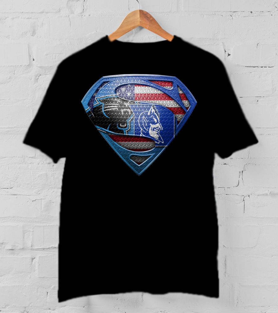 Panther Blue Devil American Flag Superman T-Shirt