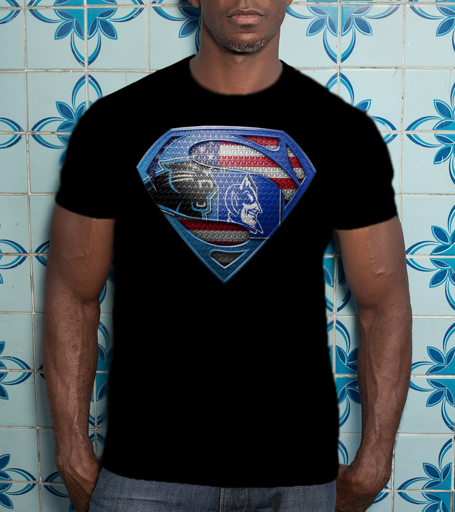 Panther Blue Devil American Flag Superman T-Shirt