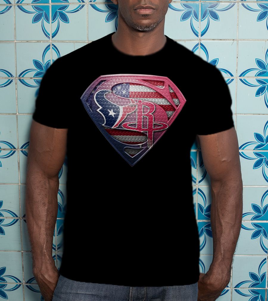 Texas Superhero American Flag T-Shirt