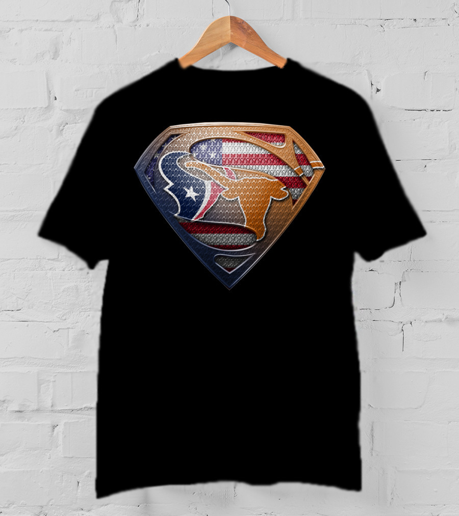 Texas Flag Bull Super Symbol Usa T-Shirt
