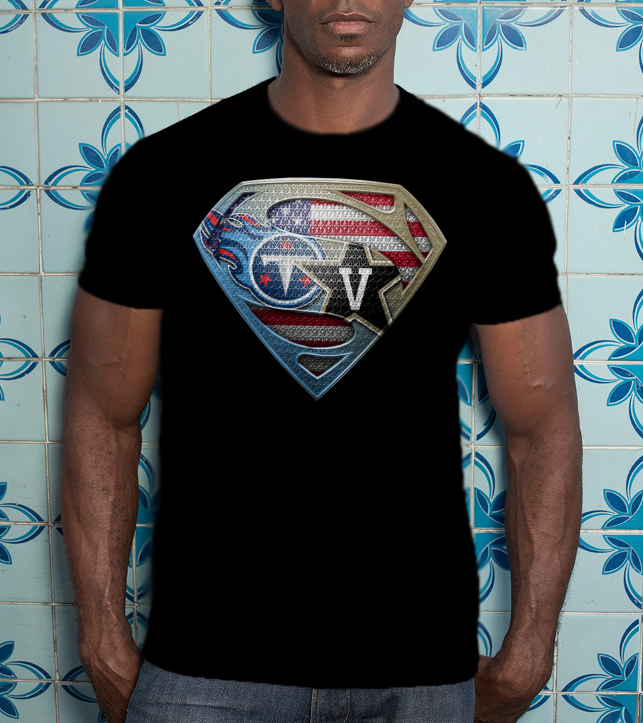 Tennessee Titans Vanderbilt University American Super Shield T-Shirt