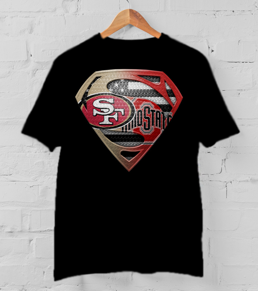 San Francisco 49ers Ohio State Superman Logo Mashup T-Shirt