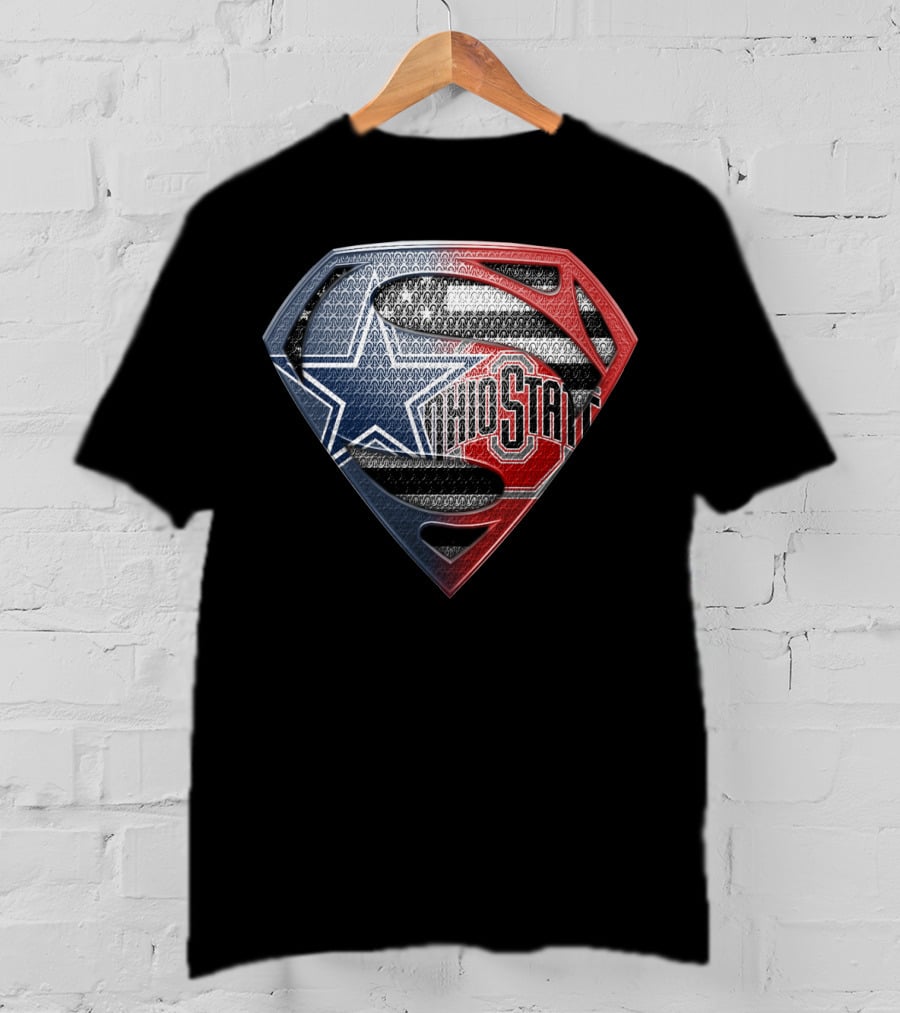 Cowboys Ohio State Superman Logo Fusion T-Shirt