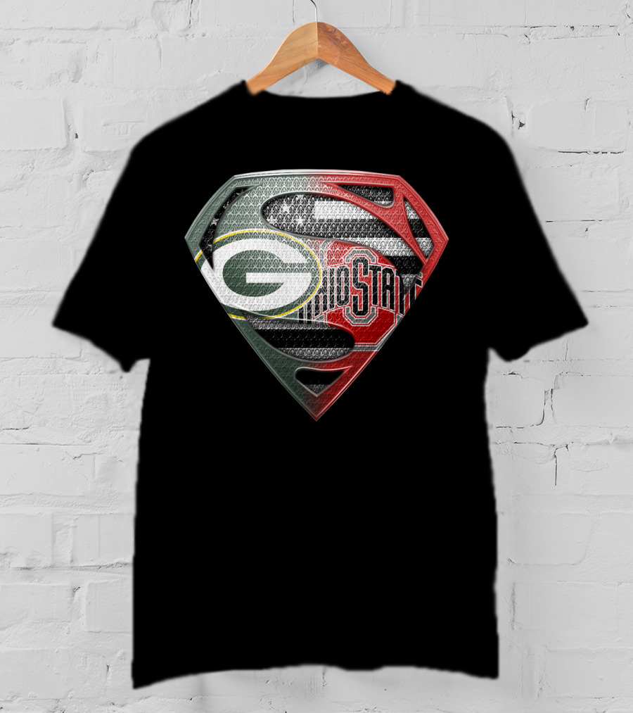 Packers Ohio State Superman Logo Fusion Sspus140 T-Shirt