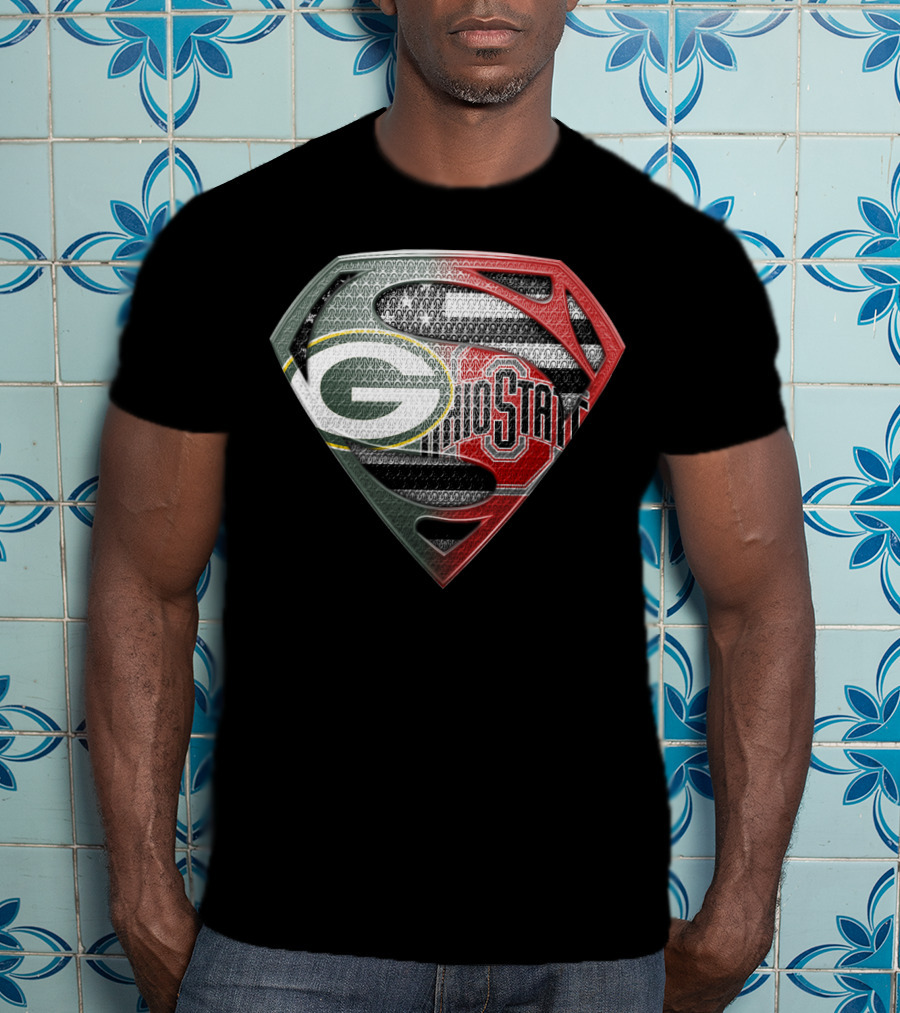 Packers Ohio State Superman Logo Fusion Sspus140 T-Shirt