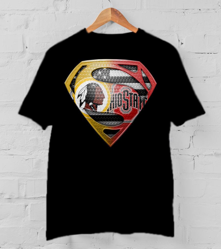Ohio State Buckeyes Washington Commanders Superman T-Shirt
