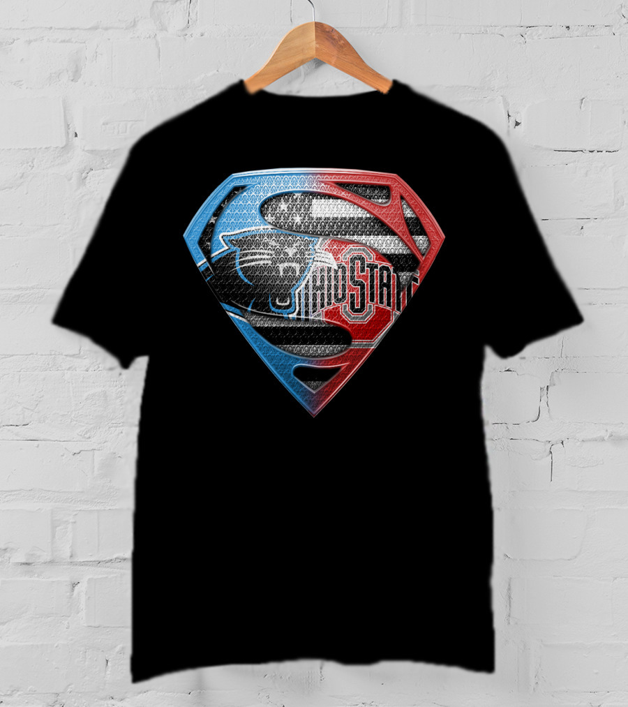 Carolina Panthers Ohio State Superman Shield T-Shirt