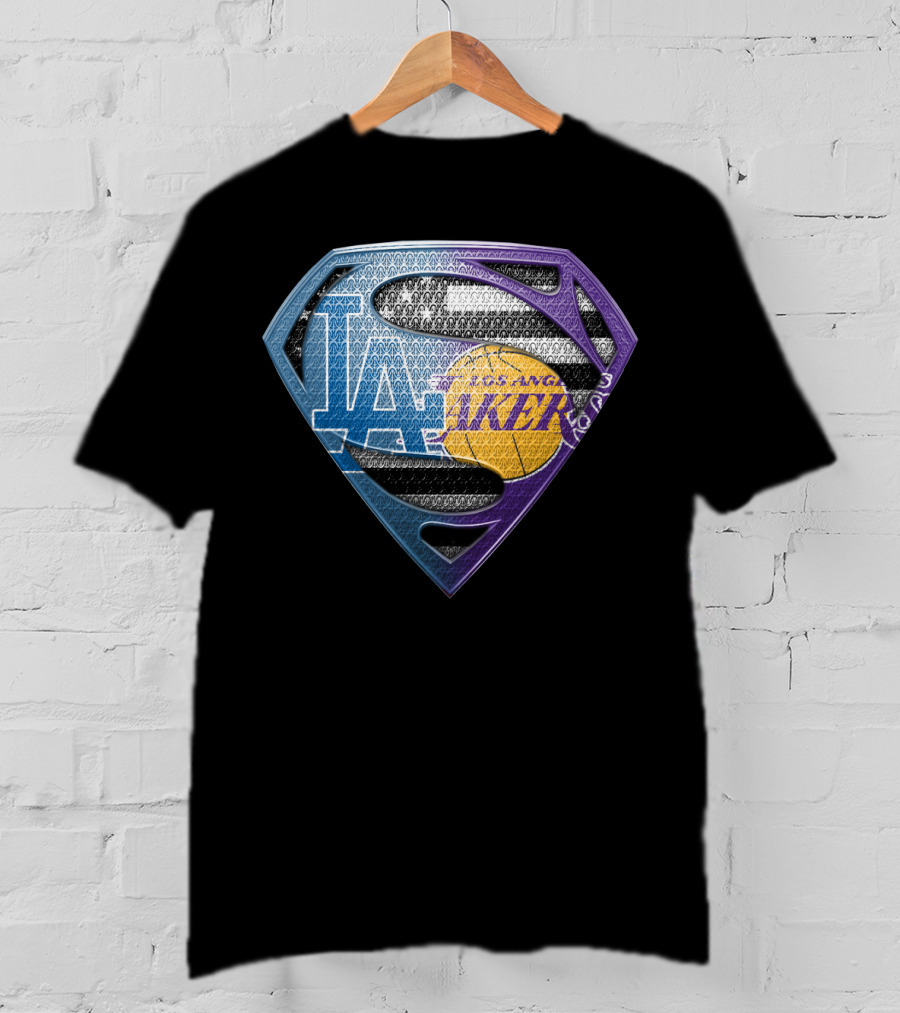 Lakers Superman Logo Los Angeles Basketball Icon Sspus156 T-Shirt