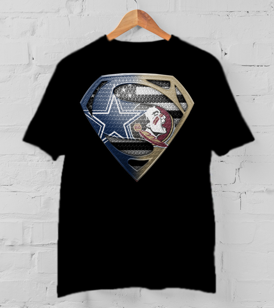 Cowboys Seminoles Superman Logo Fusion T-Shirt