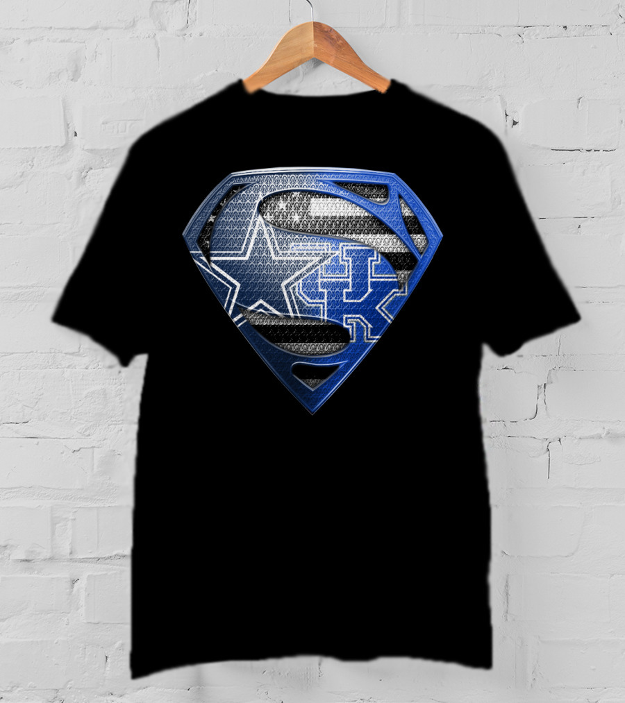 Dallas Kentucky Superman Shield Football Basketball T-Shirt