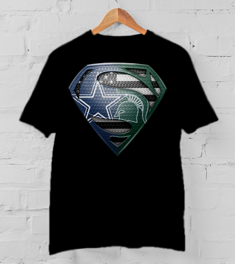 Cowboys Spartans Superman Shield Mashup Sspus187 T-Shirt