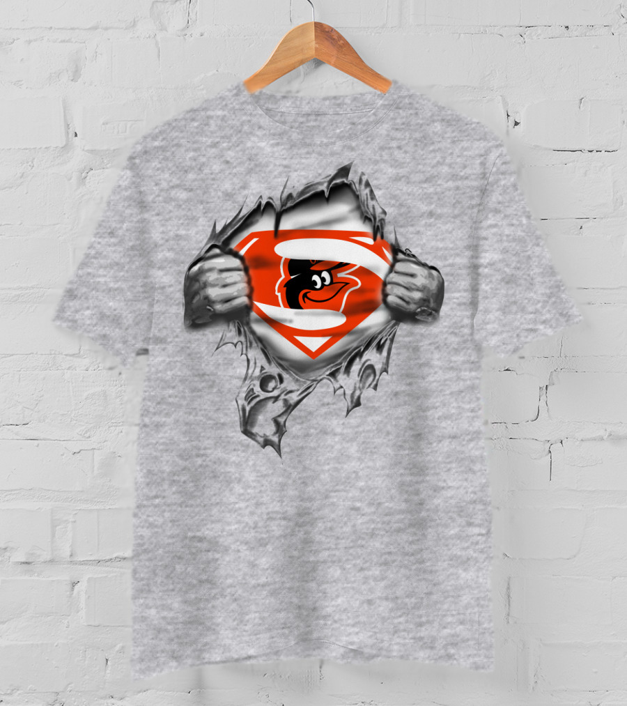 Baltimore Orioles Superman Logo Fan T-Shirt
