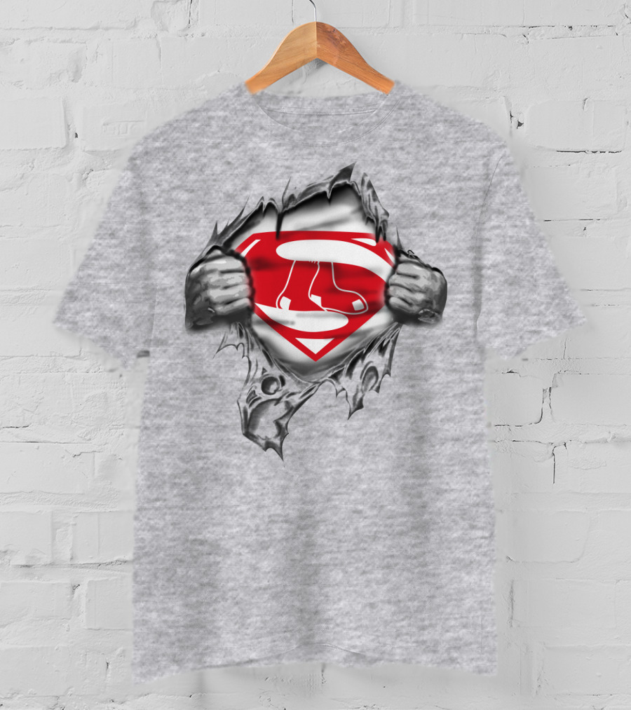 Superman Logo Ripped Through Chest T-Shirt