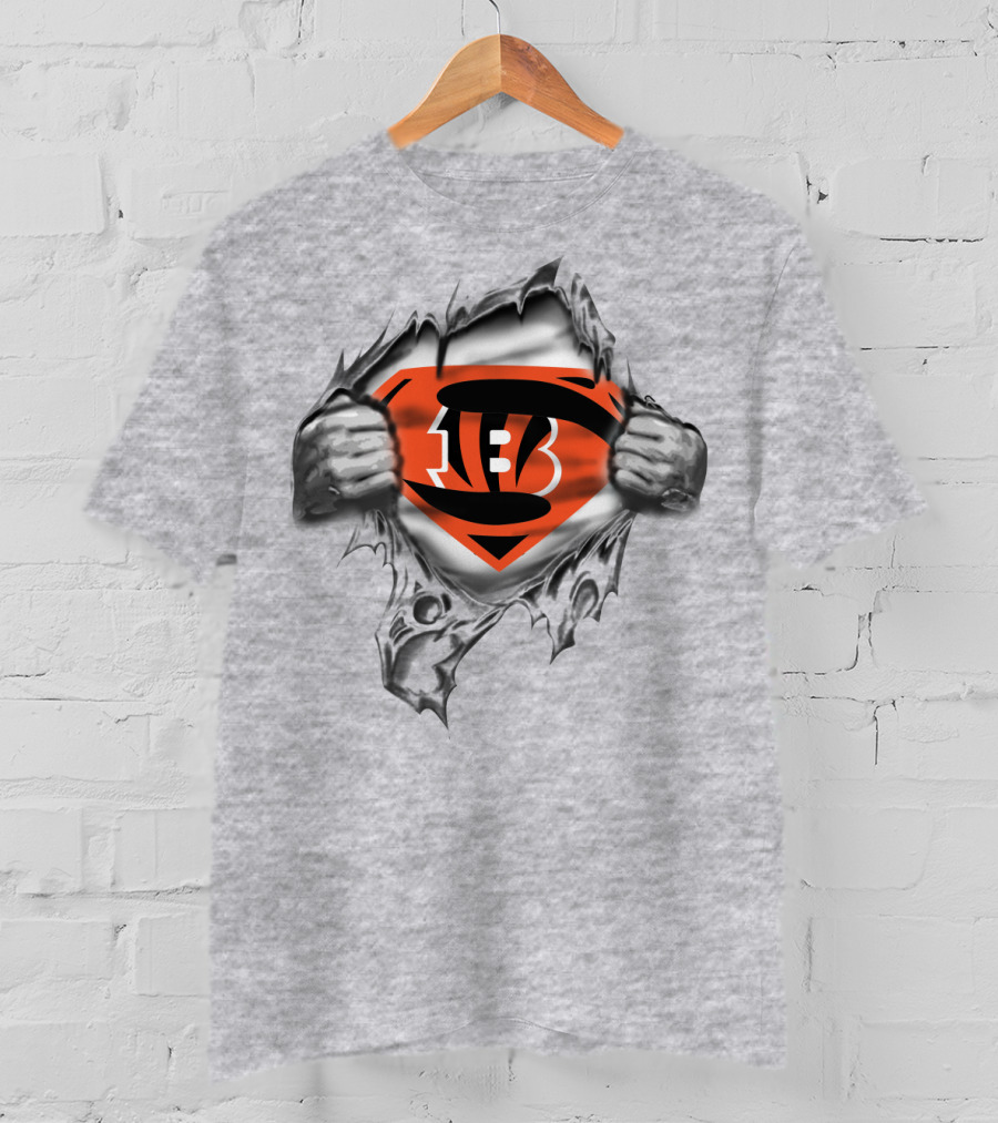 Cincinnati Bengals Superhero Logo Mashup T-Shirt