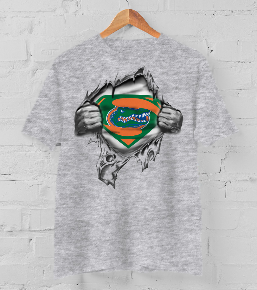 Florida Gators Logo Superhero Rip T-Shirt