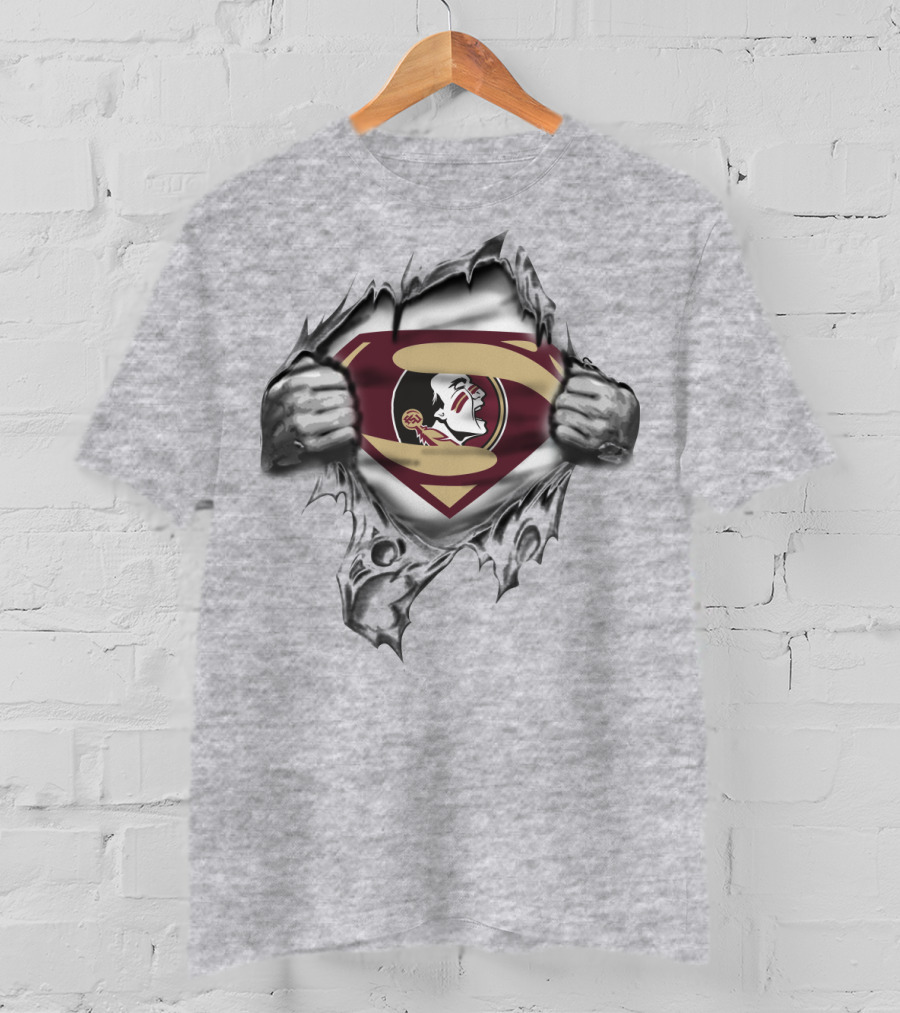 Fsu Seminoles Superman Chest Tear T-Shirt