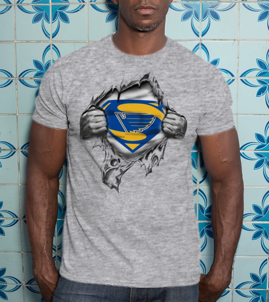 St. Louis Blues Hockey Superman T-Shirt
