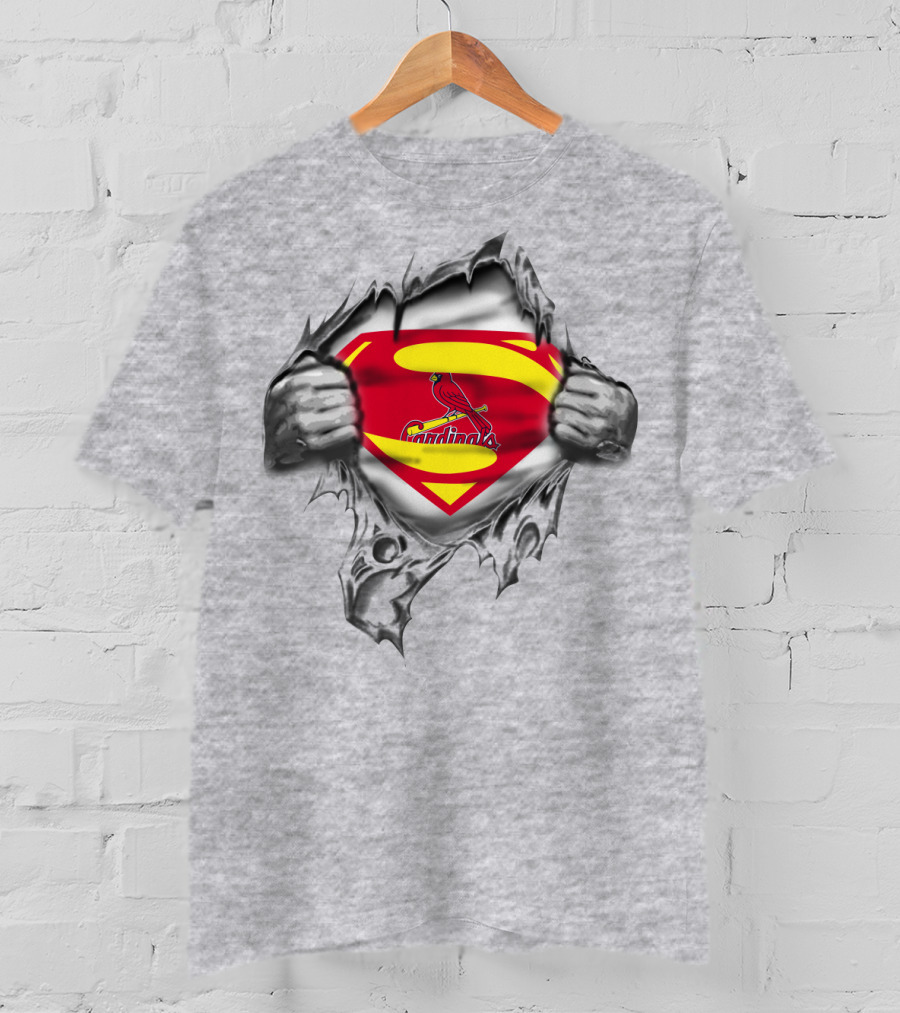 St. Louis Cardinals Superman Logo Peel-Away T-Shirt