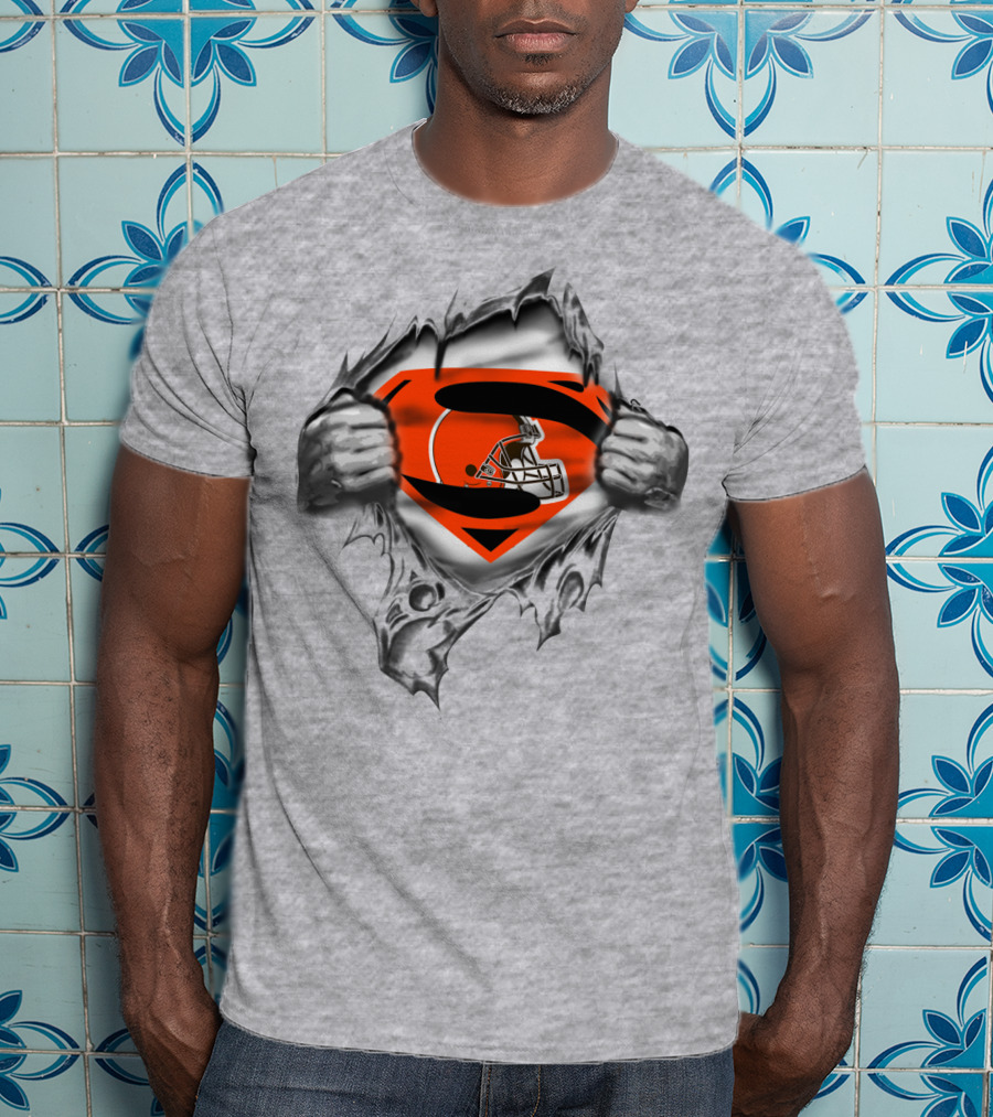 Cleveland Football Superhero Logo Fusion T-Shirt