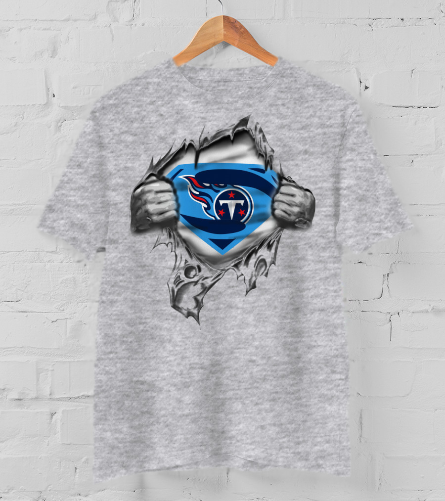 Superman Tennessee Titans Logo Fan Gear T-Shirt
