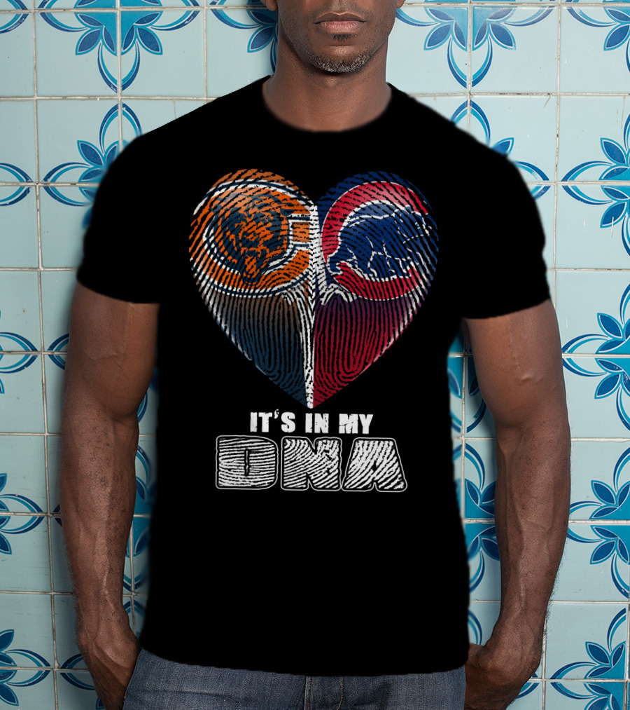 Chicago Bears Cubs Heart It's In My Dna T-Shirt