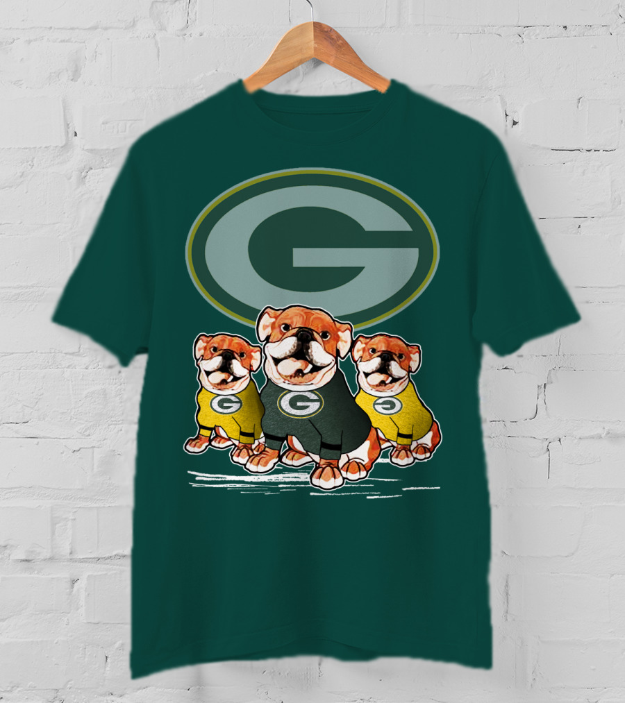 Green Bay Packers Dogs Trio T-Shirt