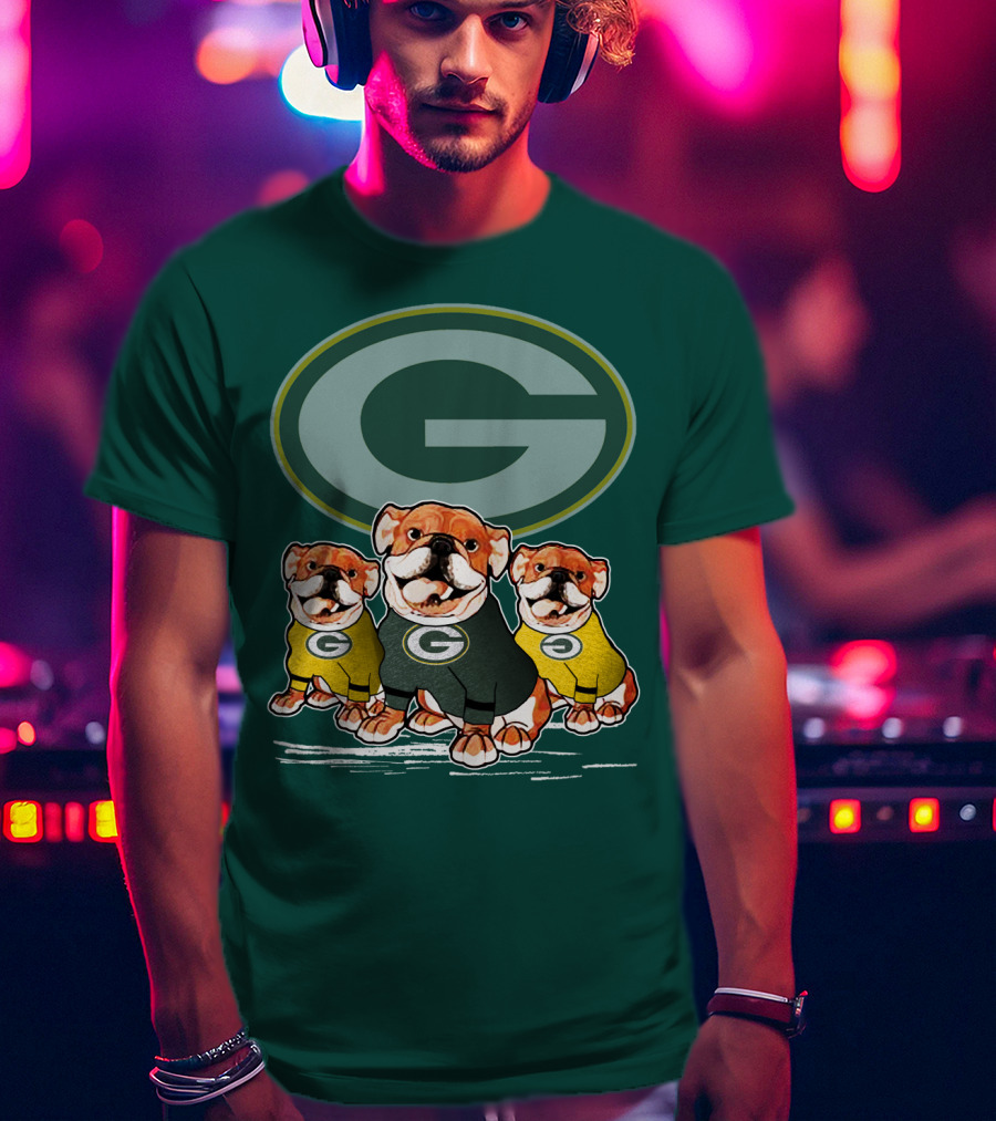 Green Bay Packers Dogs Trio T-Shirt